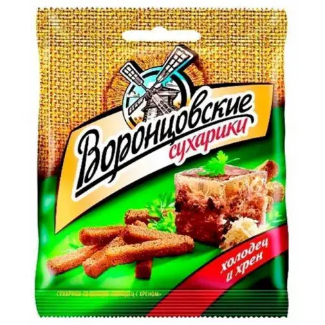 ВОРОНЦОВСКИЕ с ХОЛОДЦОМ и ХРЕНОМ 80 ГР (СУХАРИКИ)